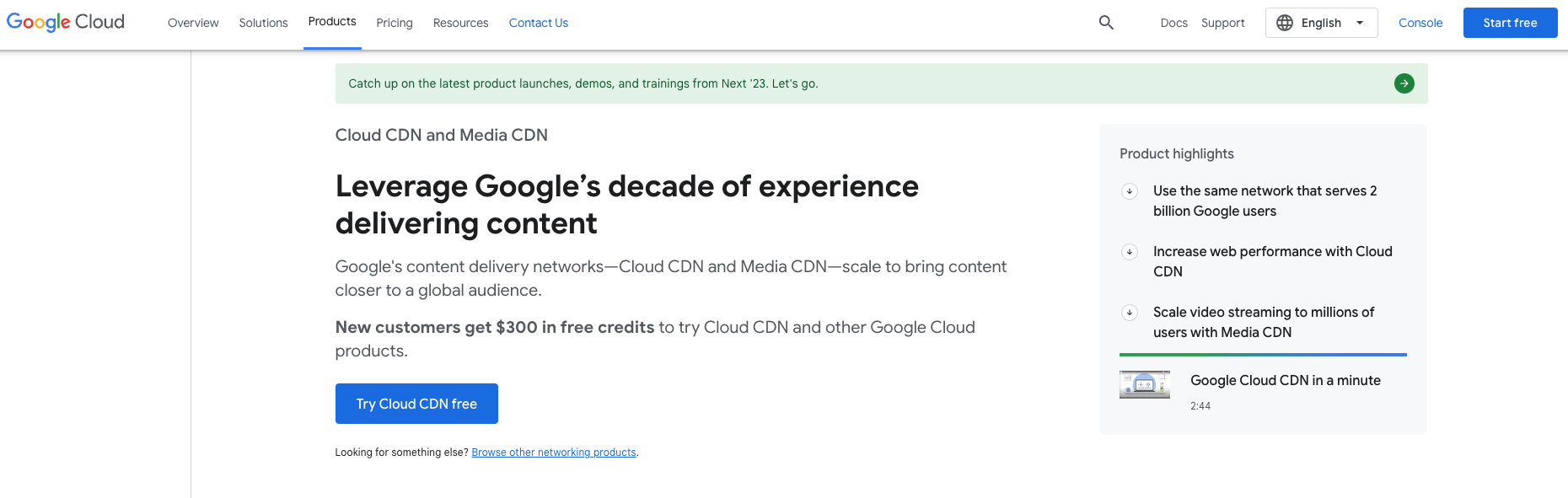Google Cloud CDN: 免费CDN计划